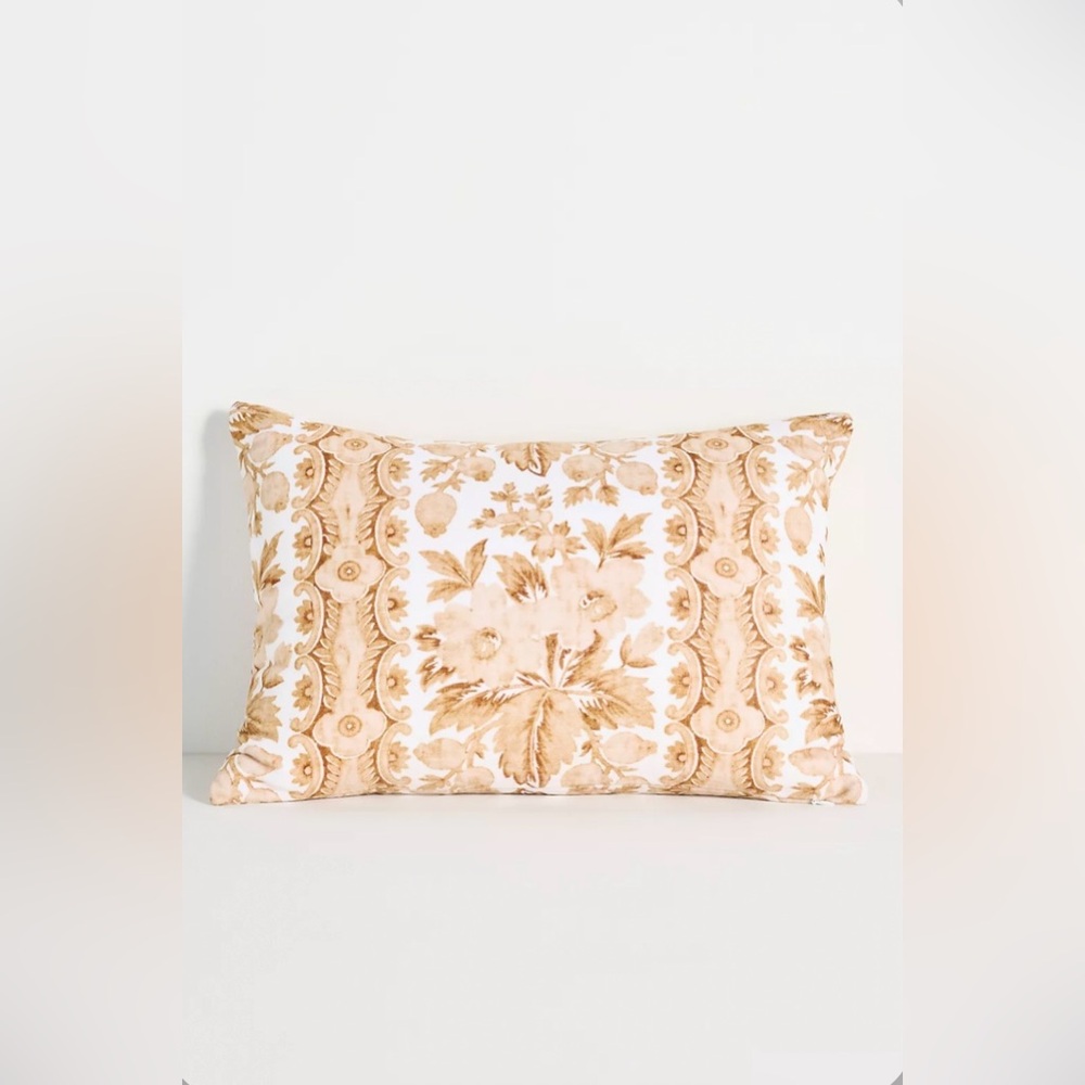 ▪️NWT Anthropologie Maisie Velvet Floral Lumbar Pillow